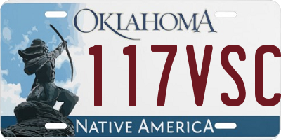 OK license plate 117VSC