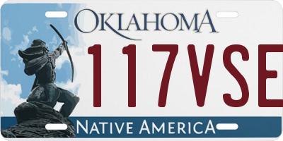 OK license plate 117VSE