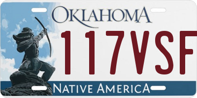 OK license plate 117VSF