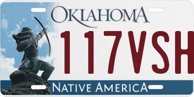 OK license plate 117VSH