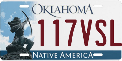 OK license plate 117VSL