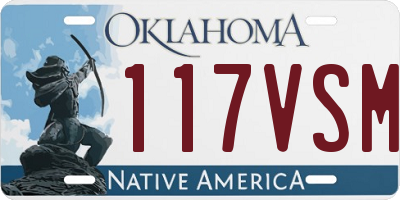 OK license plate 117VSM