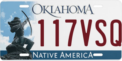 OK license plate 117VSQ