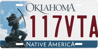 OK license plate 117VTA