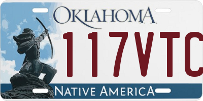 OK license plate 117VTC
