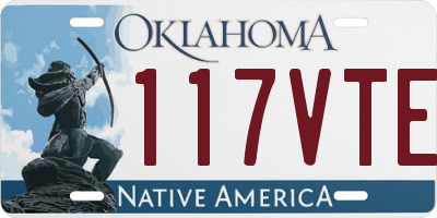 OK license plate 117VTE