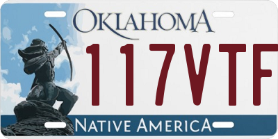 OK license plate 117VTF