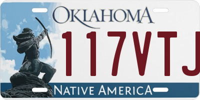OK license plate 117VTJ