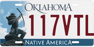 OK license plate 117VTL