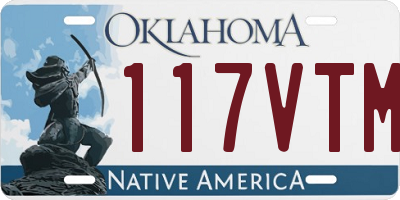 OK license plate 117VTM