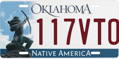 OK license plate 117VTO