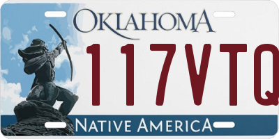 OK license plate 117VTQ