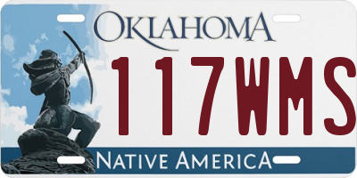OK license plate 117WMS