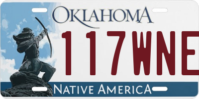 OK license plate 117WNE