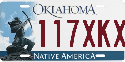 OK license plate 117XKX