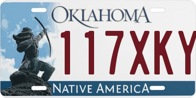 OK license plate 117XKY