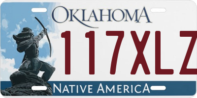 OK license plate 117XLZ