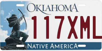 OK license plate 117XML