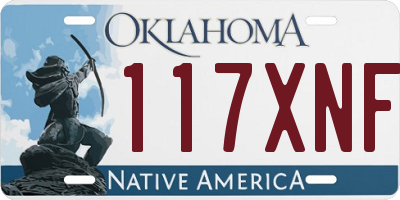OK license plate 117XNF
