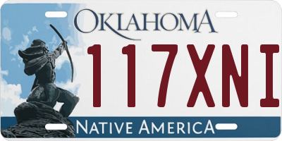 OK license plate 117XNI