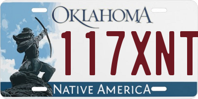 OK license plate 117XNT