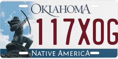OK license plate 117XOG
