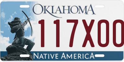 OK license plate 117XOO