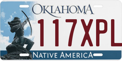 OK license plate 117XPL