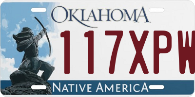 OK license plate 117XPW