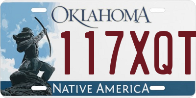 OK license plate 117XQT