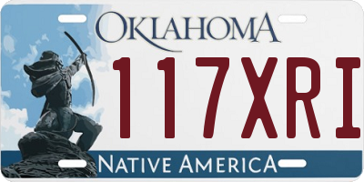 OK license plate 117XRI