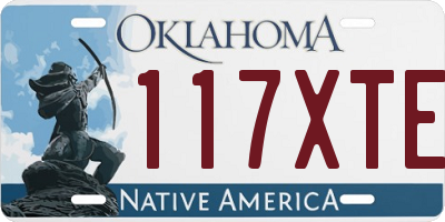 OK license plate 117XTE