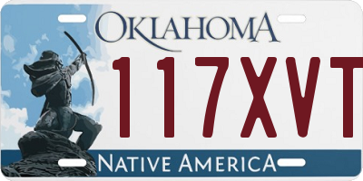 OK license plate 117XVT