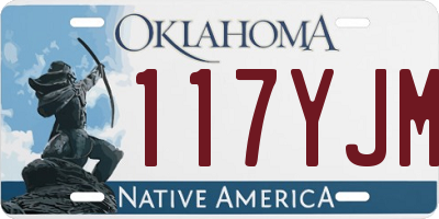 OK license plate 117YJM