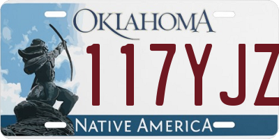 OK license plate 117YJZ