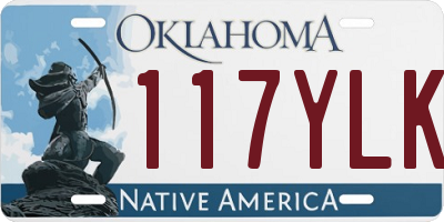 OK license plate 117YLK