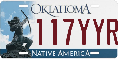 OK license plate 117YYR