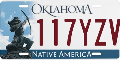 OK license plate 117YZV