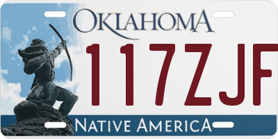 OK license plate 117ZJF