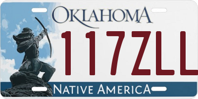 OK license plate 117ZLL