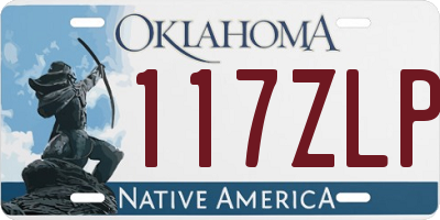 OK license plate 117ZLP