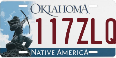 OK license plate 117ZLQ