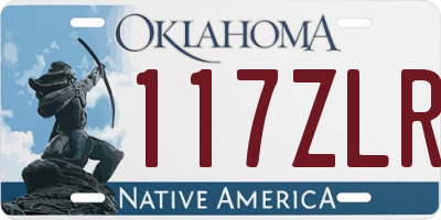 OK license plate 117ZLR