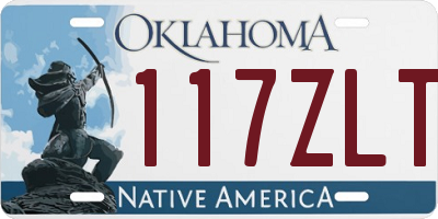 OK license plate 117ZLT