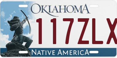 OK license plate 117ZLX