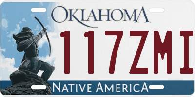 OK license plate 117ZMI