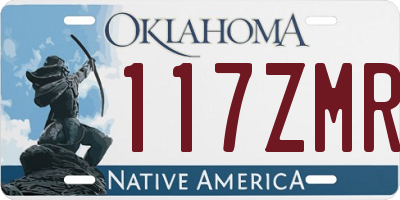 OK license plate 117ZMR