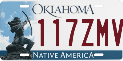 OK license plate 117ZMV