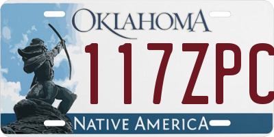 OK license plate 117ZPC