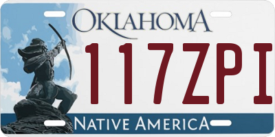 OK license plate 117ZPI